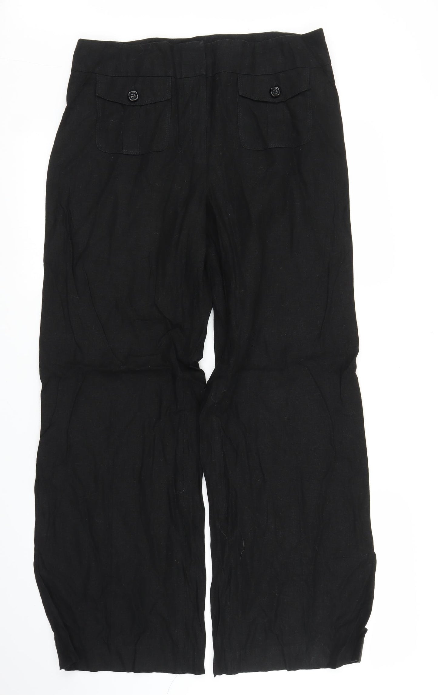 M&Co Womens Black   Trousers  Size 12 L29 in