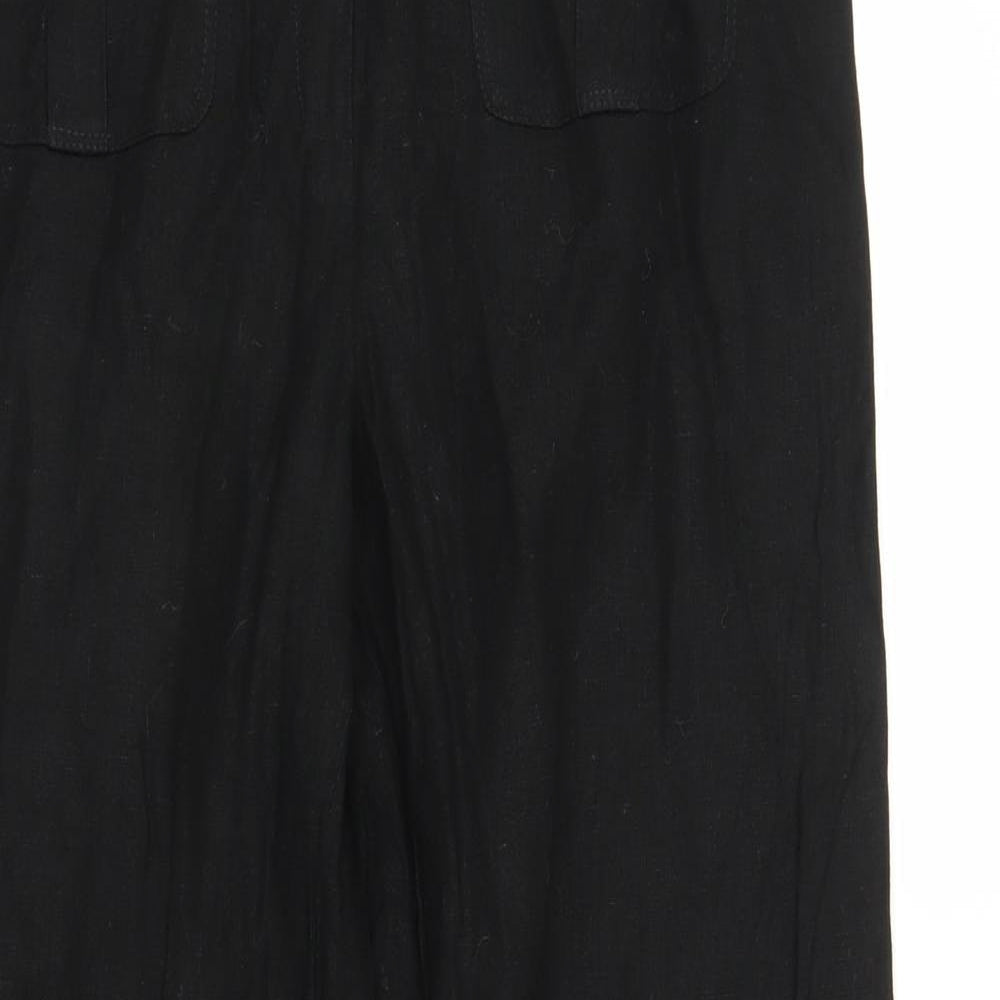 M&Co Womens Black   Trousers  Size 12 L29 in