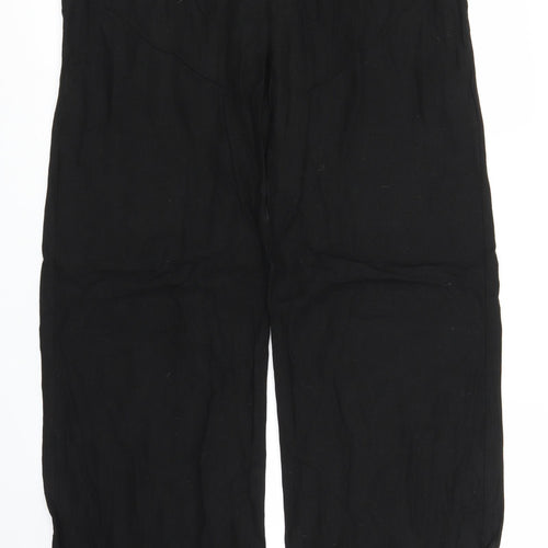 M&Co Womens Black   Trousers  Size 12 L28 in