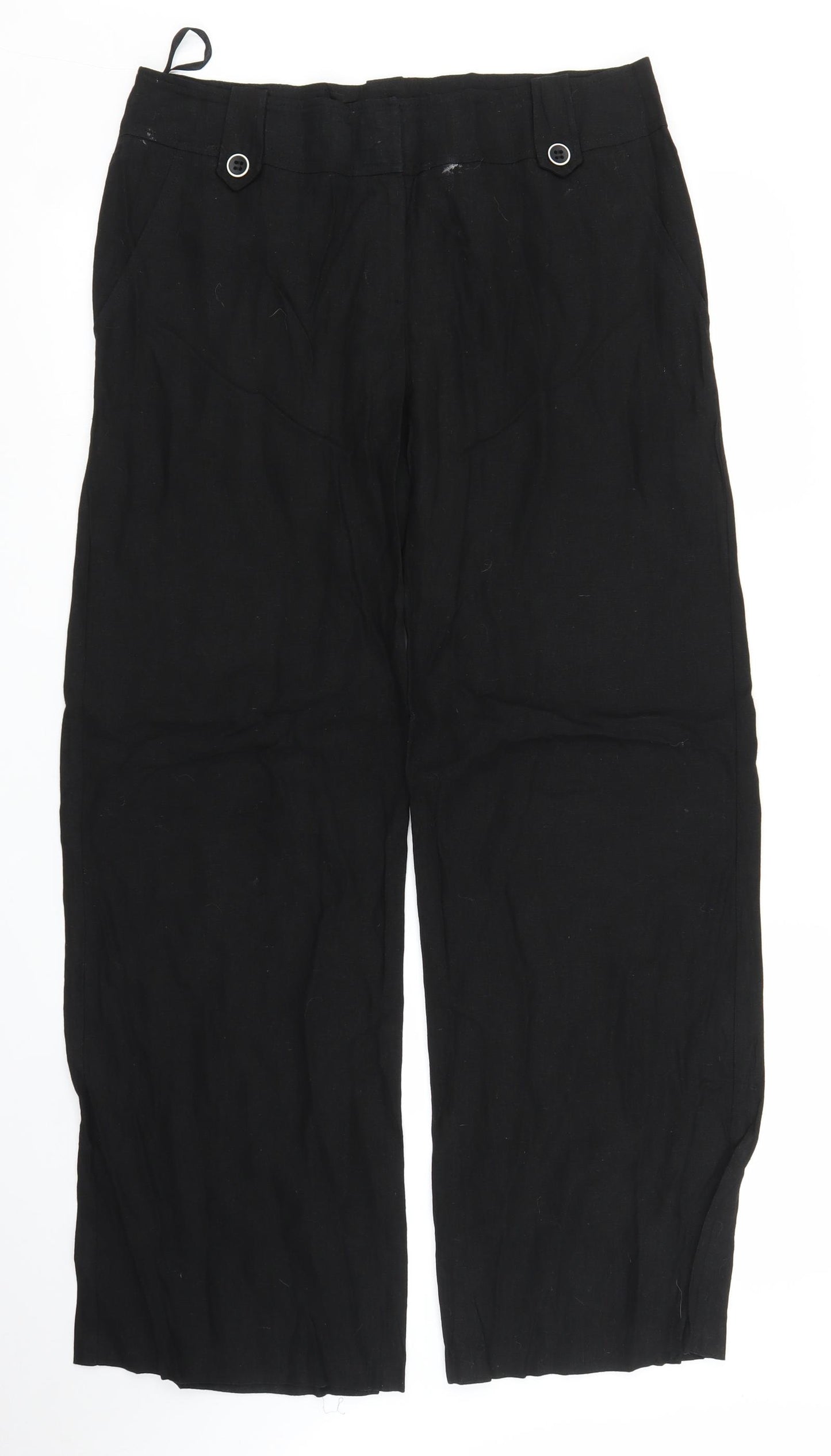 M&Co Womens Black   Trousers  Size 12 L28 in