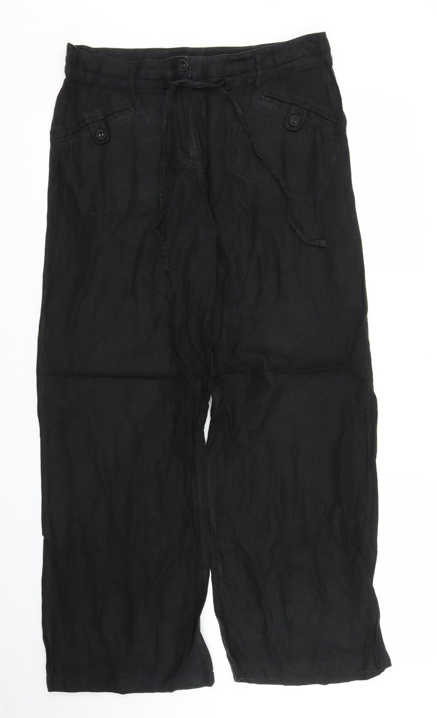NEXT Womens Black   Trousers  Size 12 L28 in