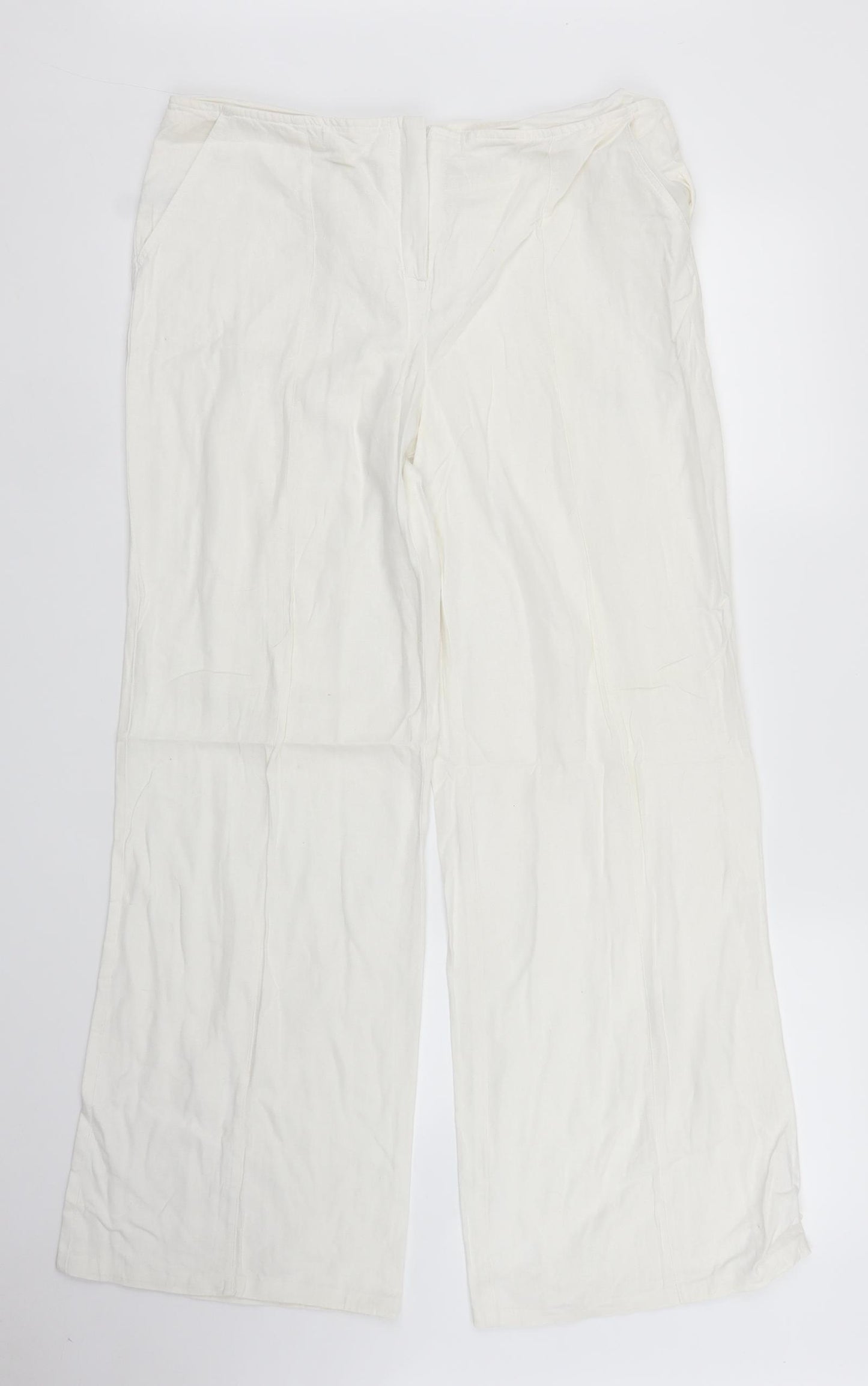 George Womens White   Trousers  Size 14 L27 in