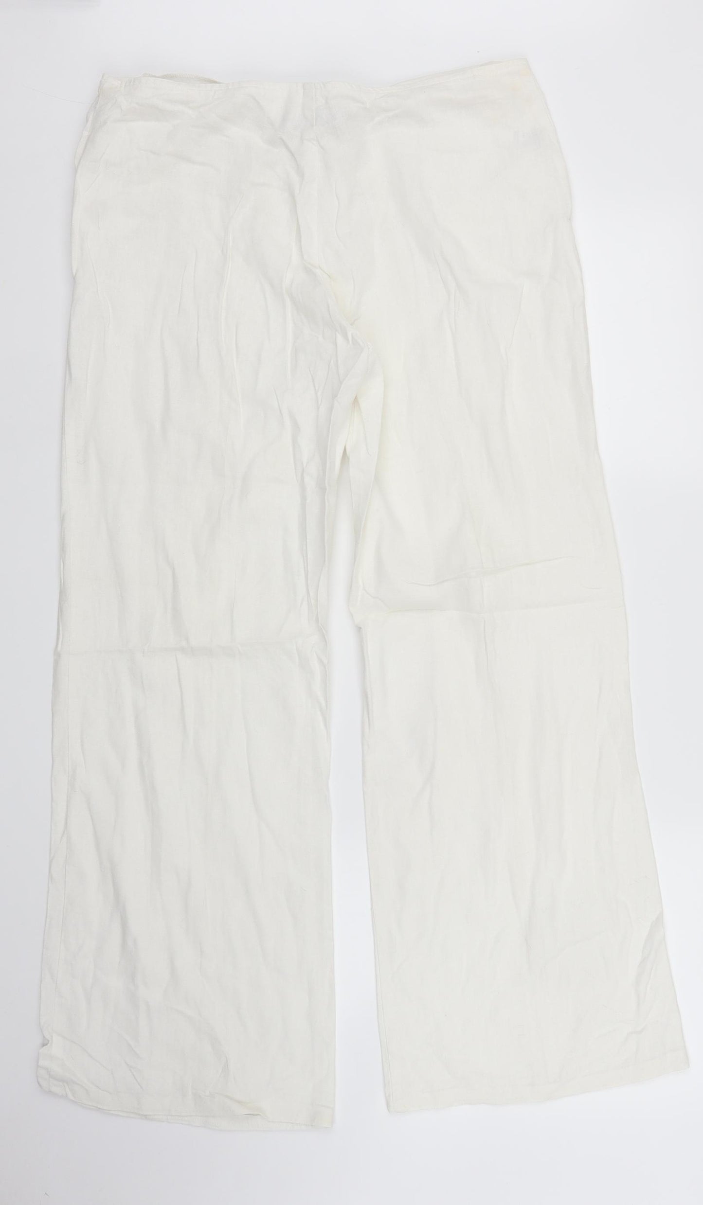 George Womens White   Trousers  Size 14 L27 in