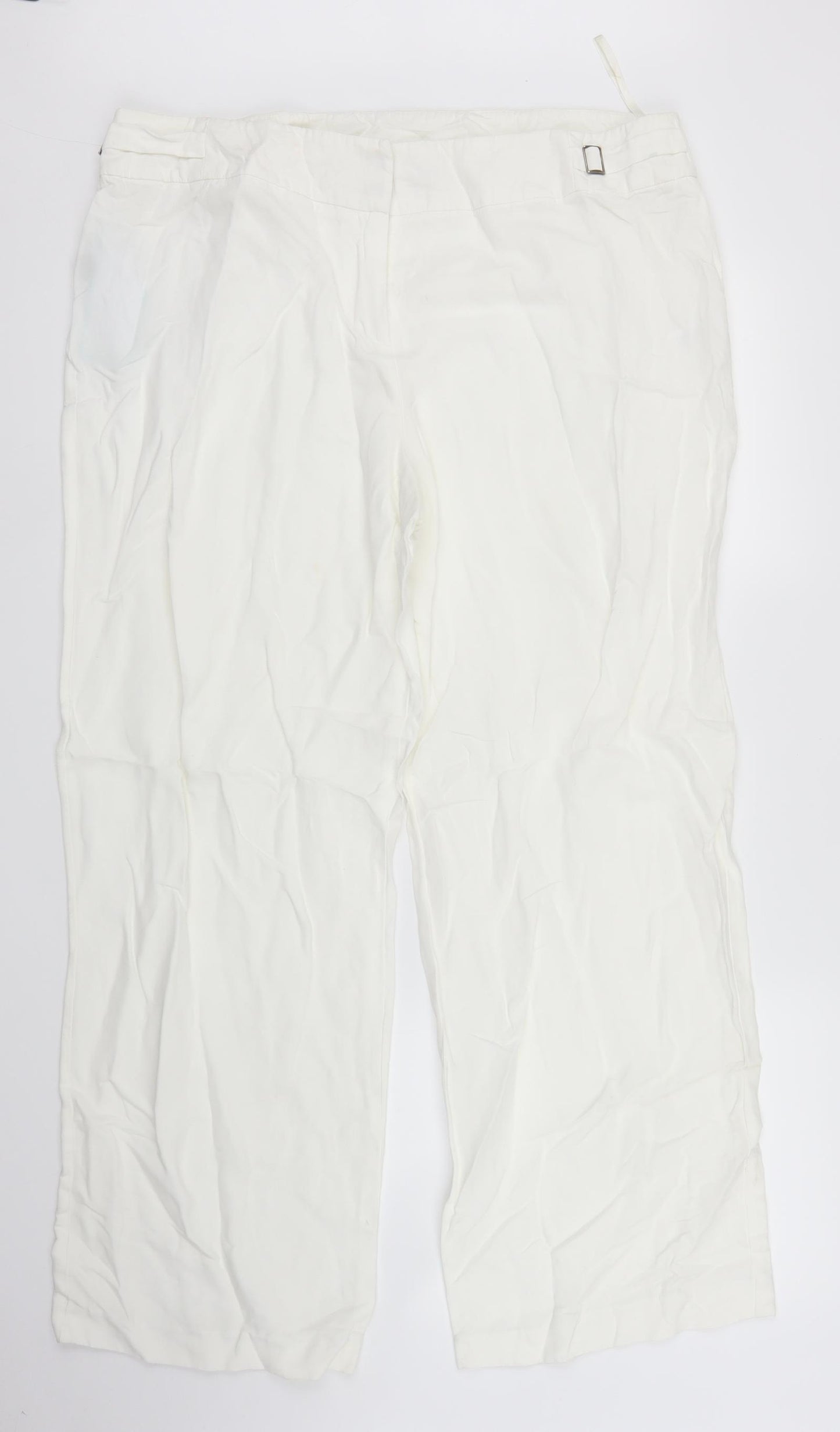Debenhams Womens White   Trousers  Size 18 L28 in