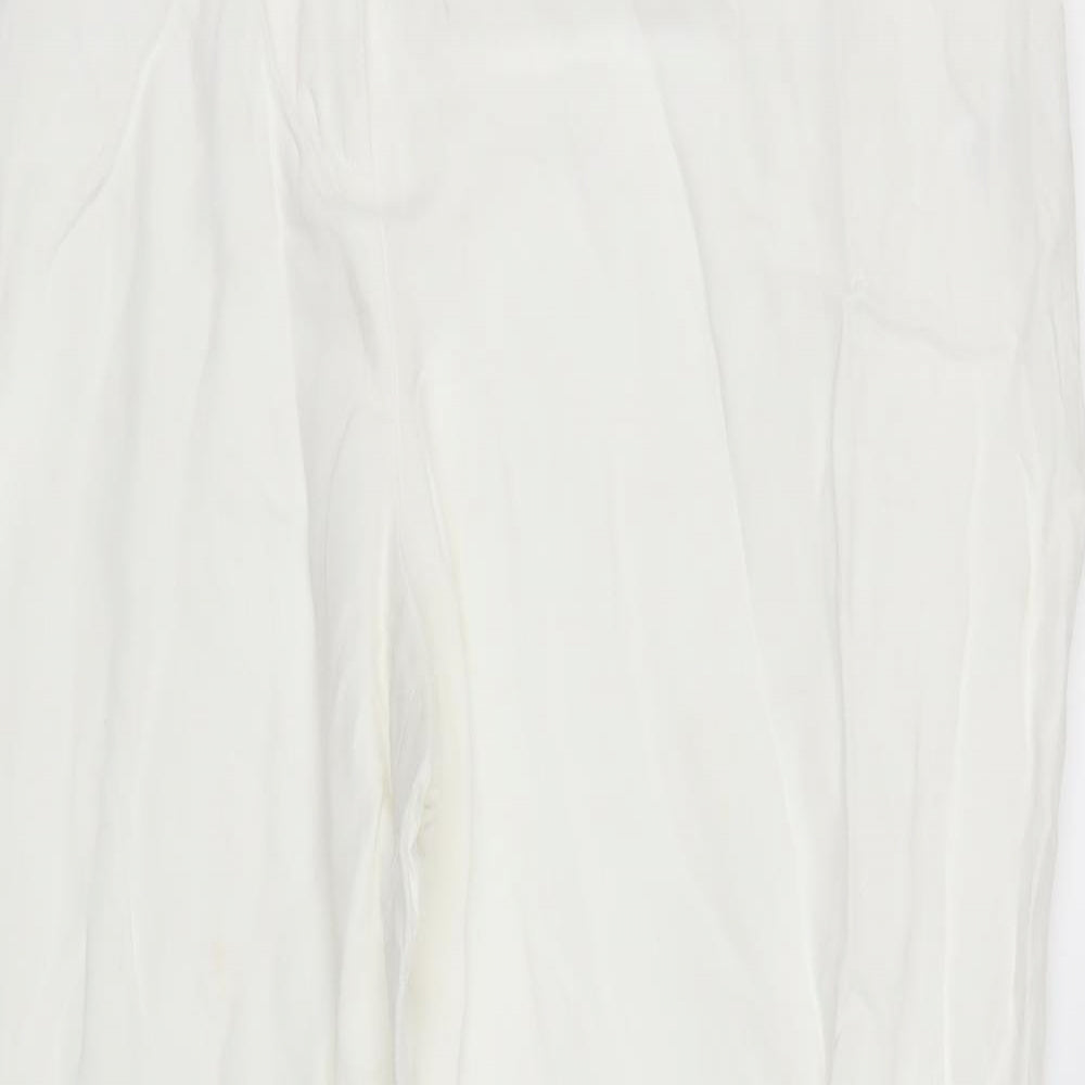 Debenhams Womens White   Trousers  Size 18 L28 in