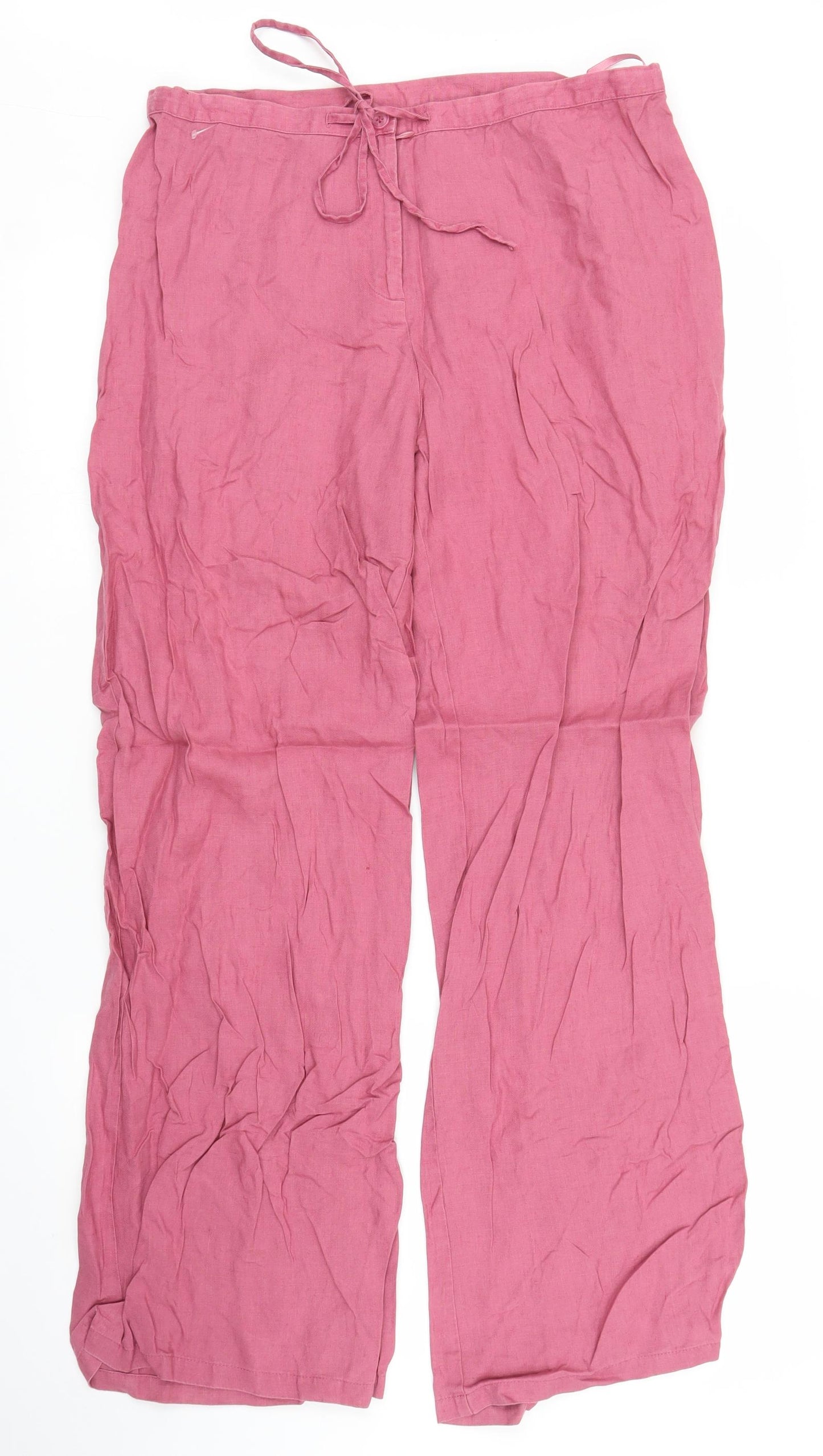 M&S Womens Pink   Trousers  Size 14 L28 in