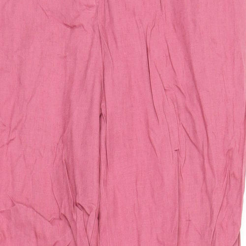 M&S Womens Pink   Trousers  Size 14 L28 in