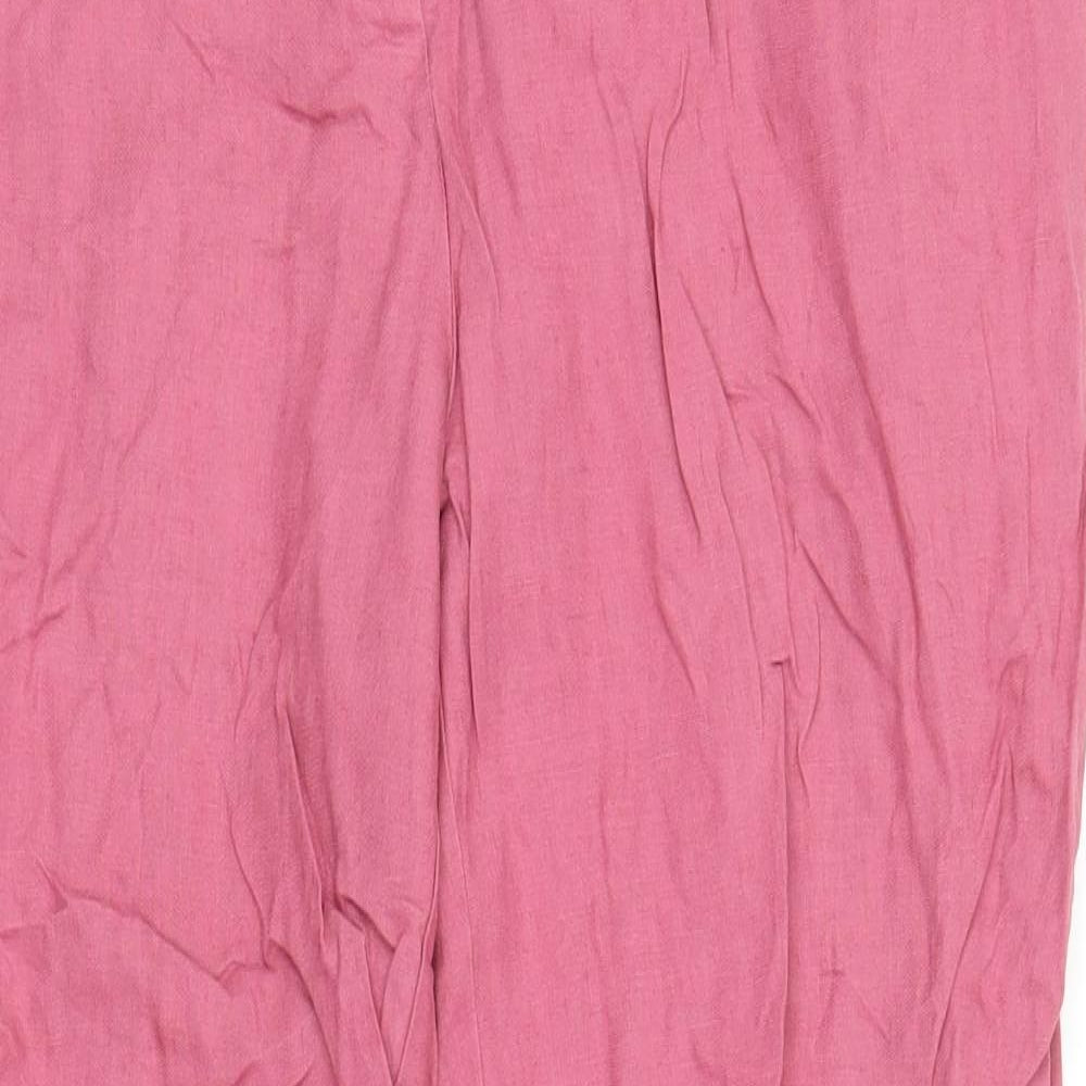 M&S Womens Pink   Trousers  Size 14 L28 in