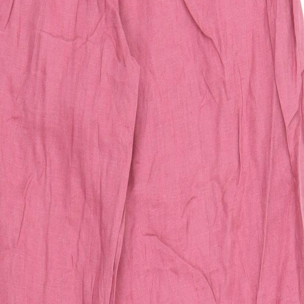 M&S Womens Pink   Trousers  Size 14 L28 in