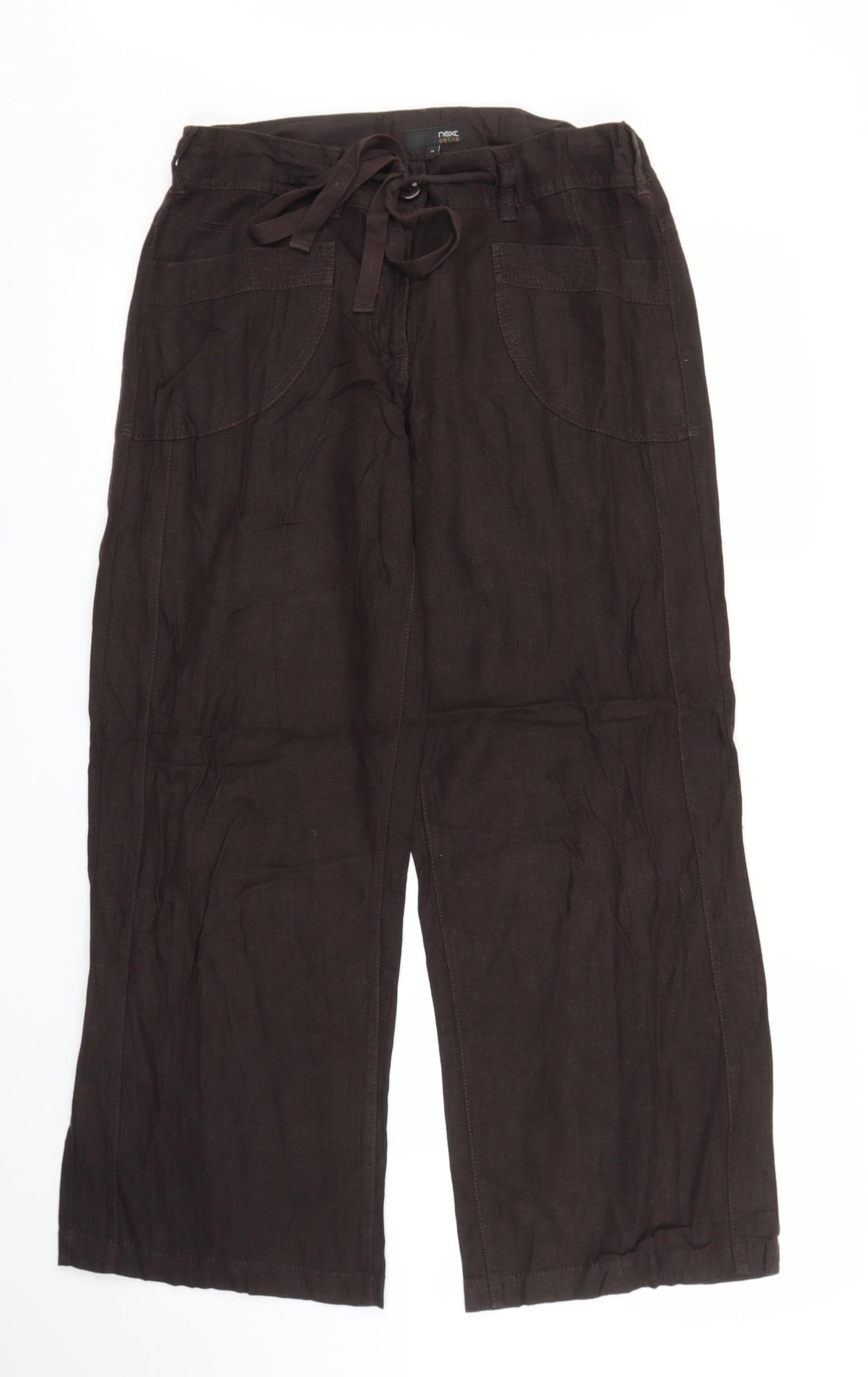 NEXT Womens Brown   Trousers  Size 10 L27 in