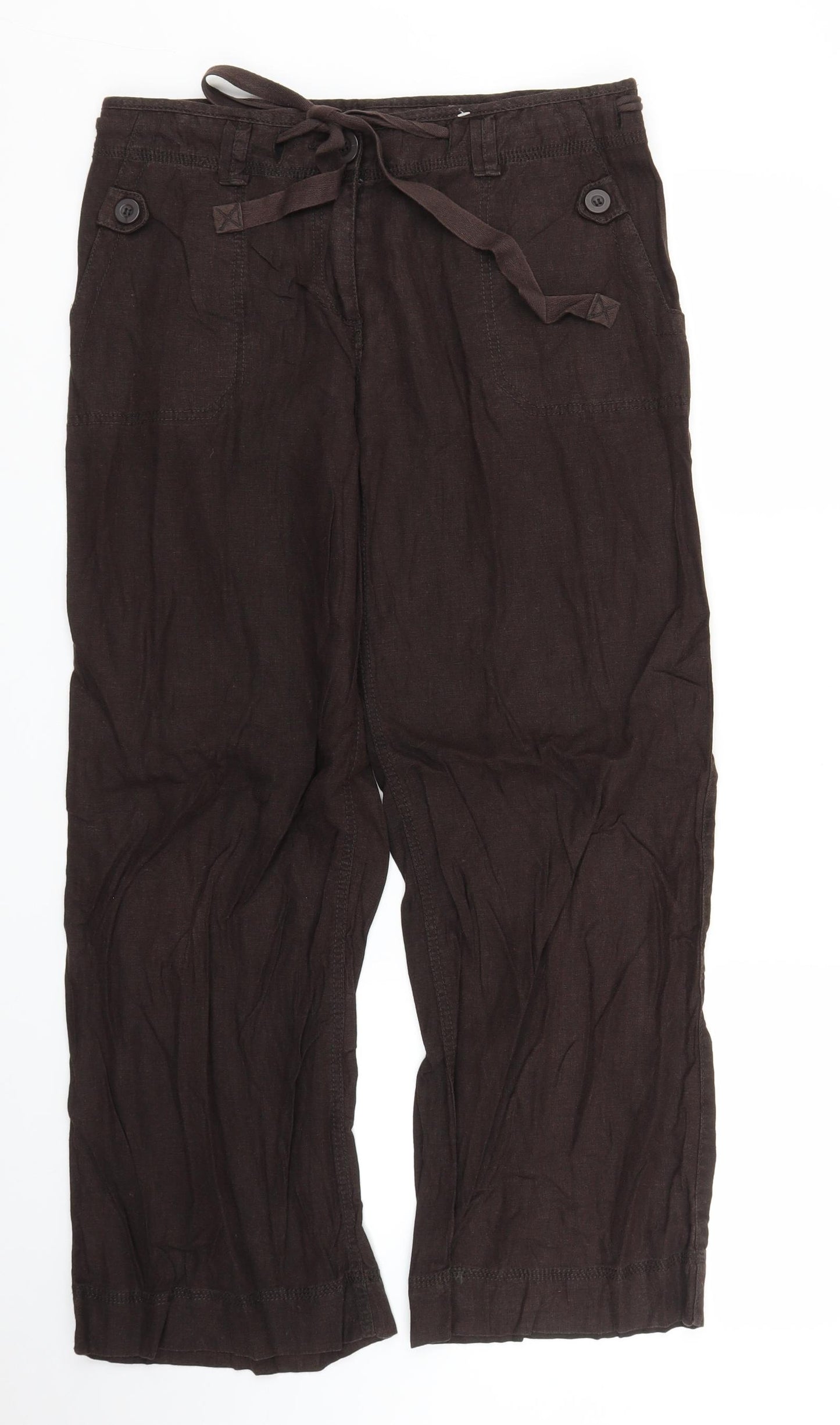 NEXT Womens Brown   Trousers  Size 10 L26 in