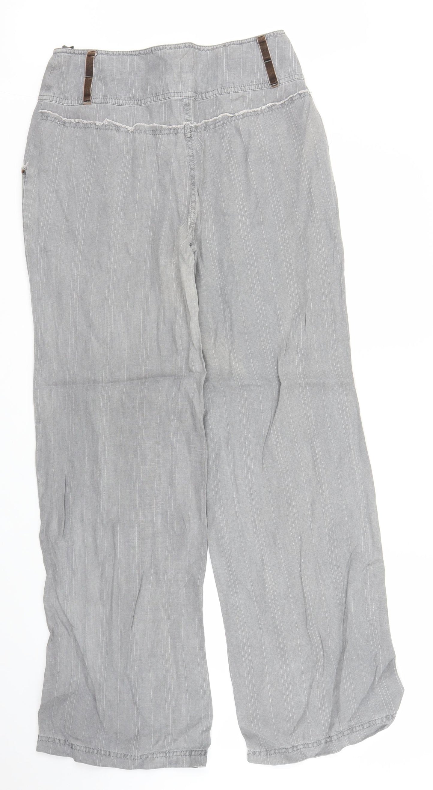 NEXT Womens Grey Striped  Trousers  Size 8 L29 in