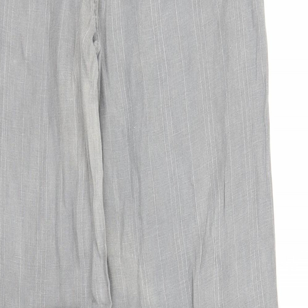NEXT Womens Grey Striped  Trousers  Size 8 L29 in