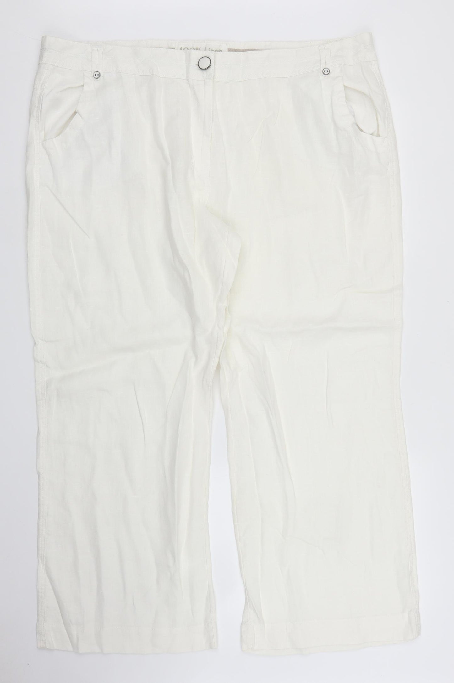 George Womens Ivory   Trousers  Size 22 L25 in