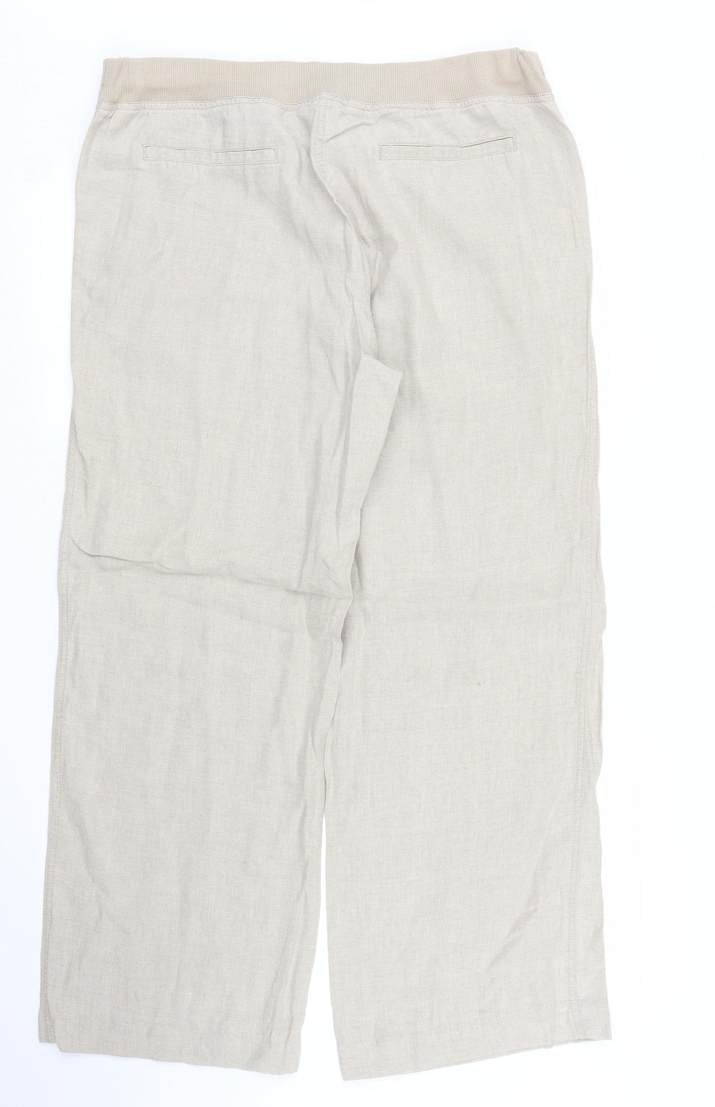 M&S Womens Beige   Trousers  Size 16 L27 in