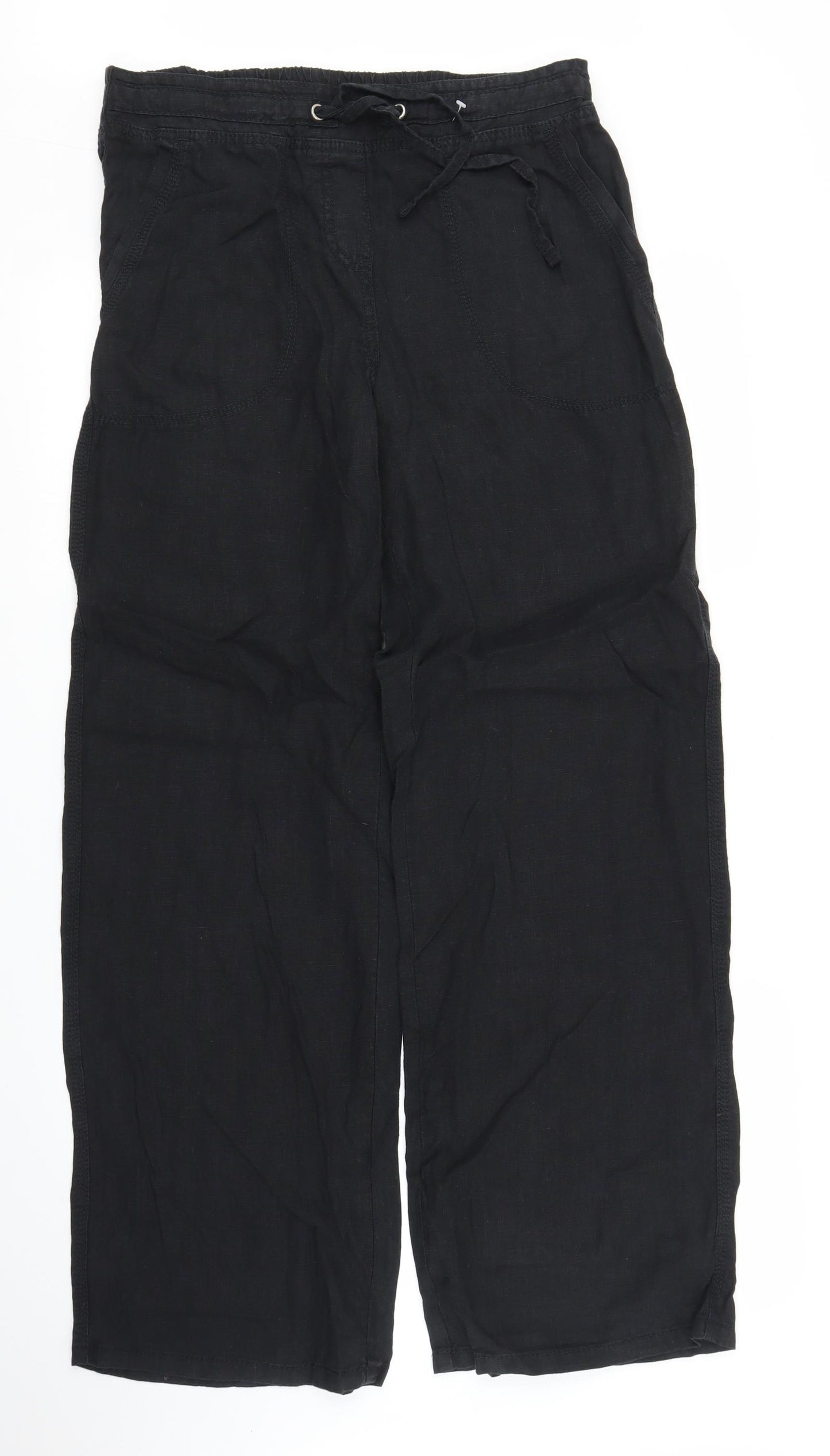 M&S Womens Black   Trousers  Size 12 L30 in
