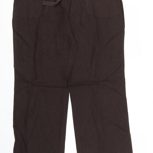 F&F Womens Brown   Trousers  Size 14 L30 in