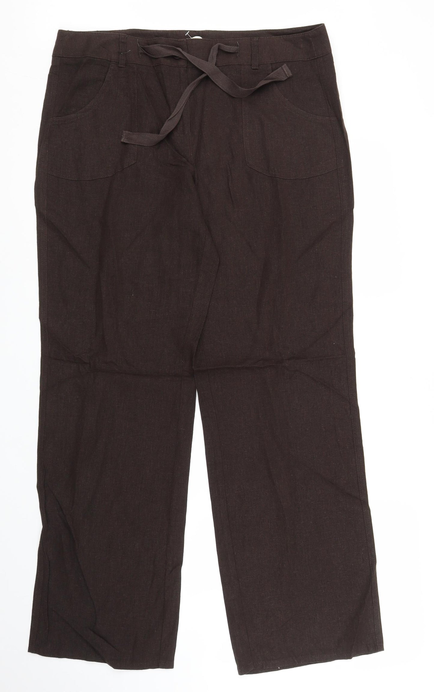 F&F Womens Brown   Trousers  Size 14 L30 in