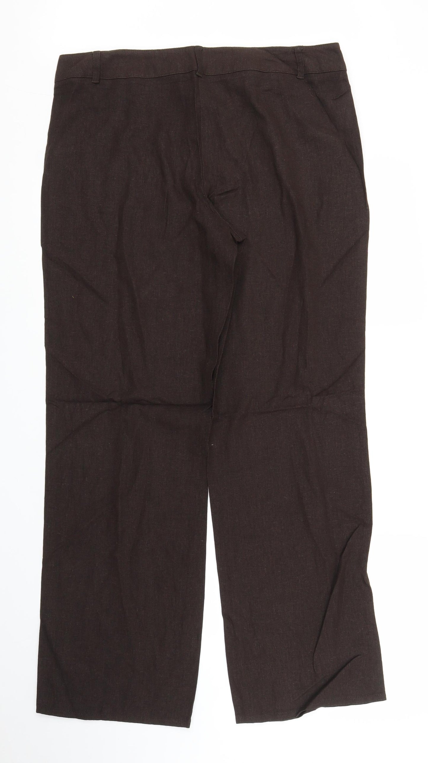 F&F Womens Brown   Trousers  Size 14 L30 in