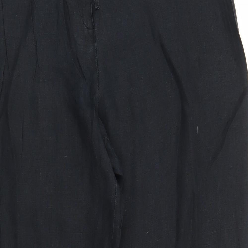 M&S Womens Black   Trousers  Size 12 L28 in