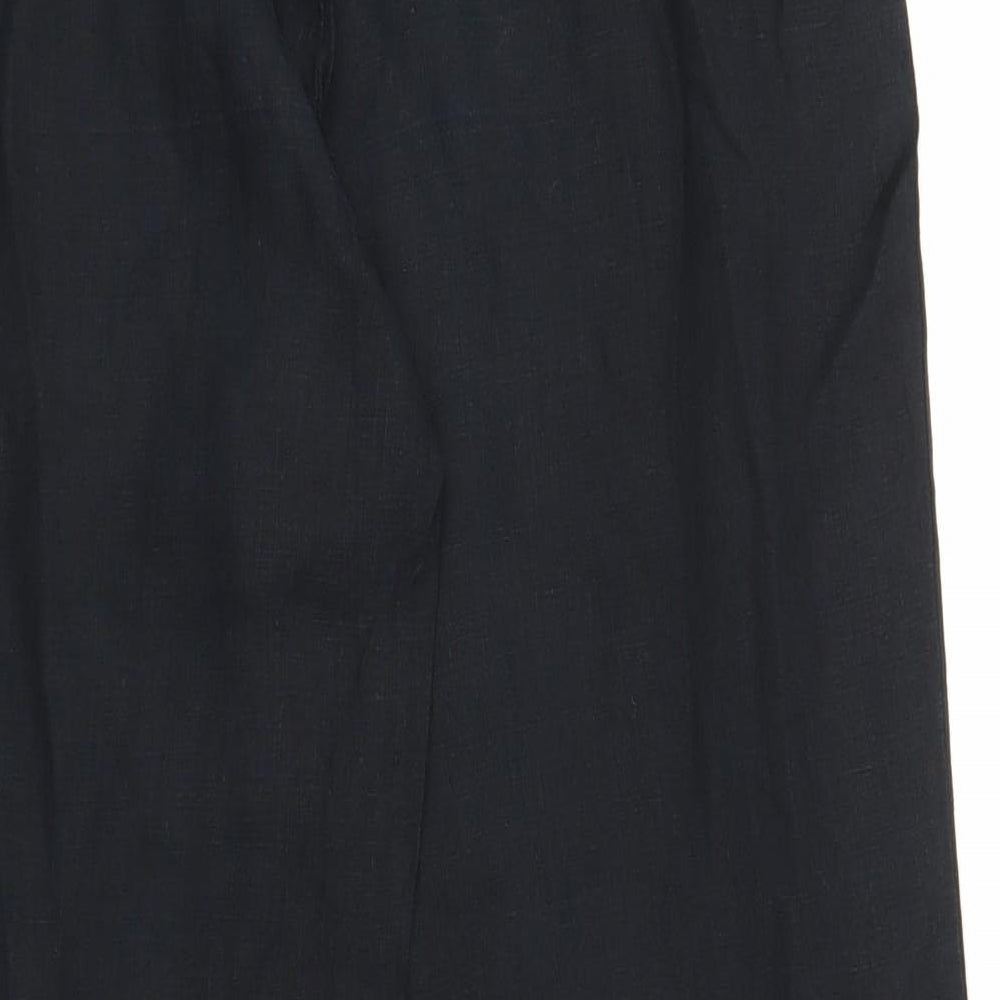 M&S Womens Black   Trousers  Size 12 L28 in