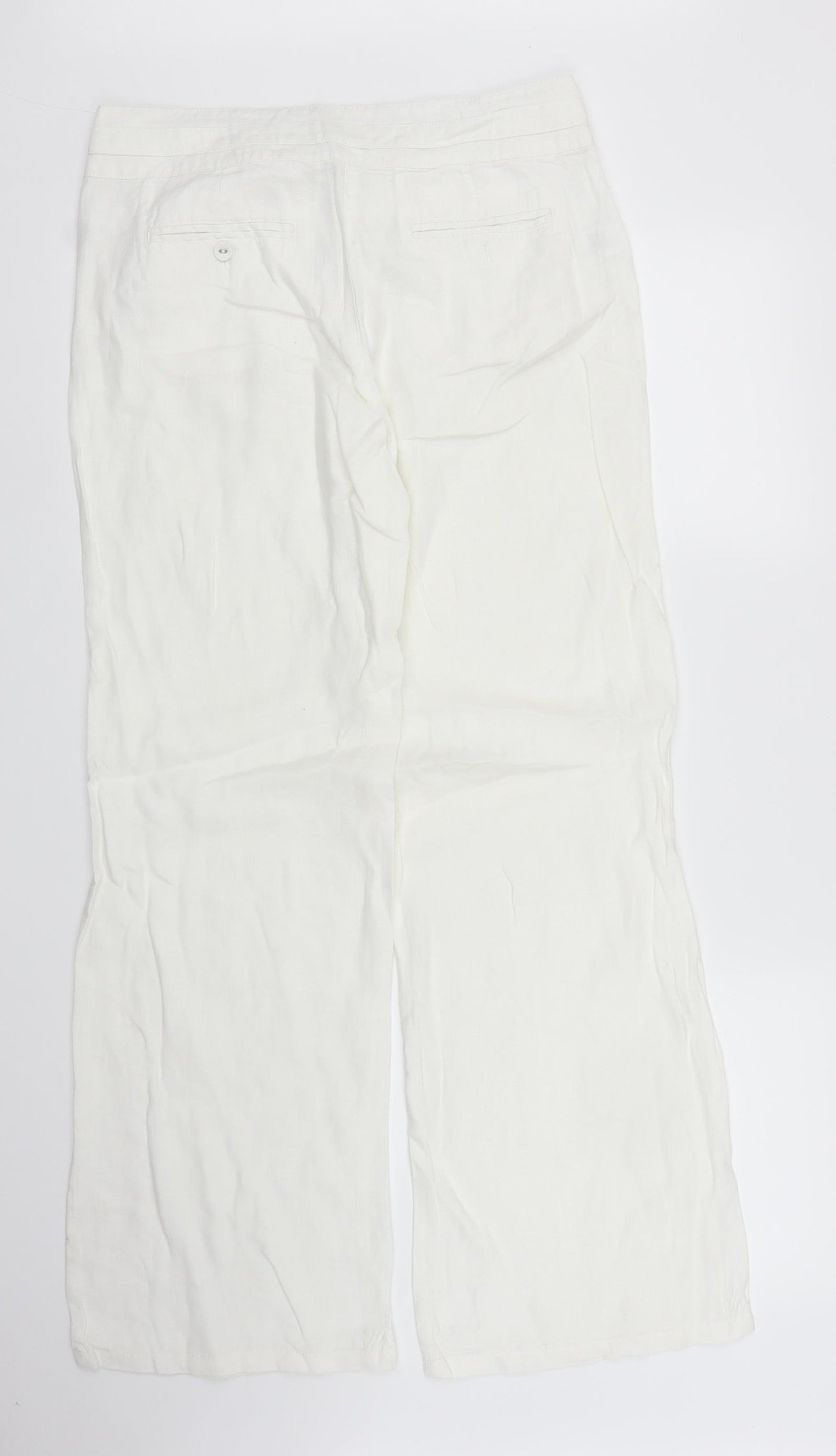Monsoon Womens White   Trousers  Size 10 L29 in