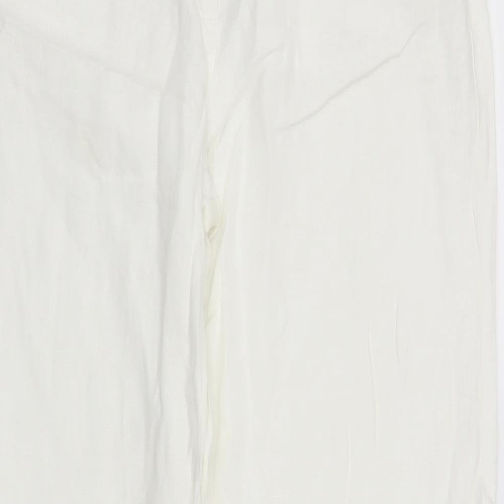 Monsoon Womens White   Trousers  Size 10 L29 in