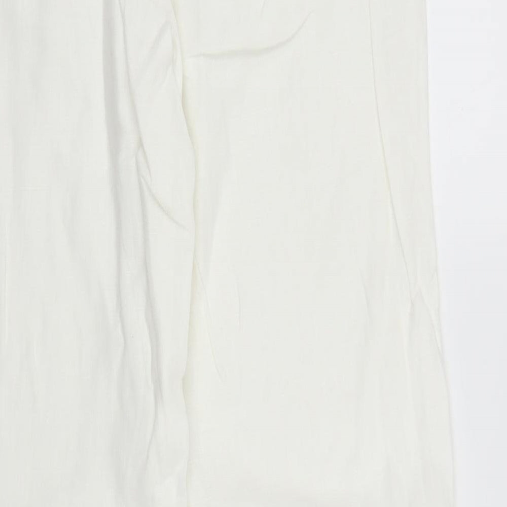 Monsoon Womens White   Trousers  Size 10 L29 in
