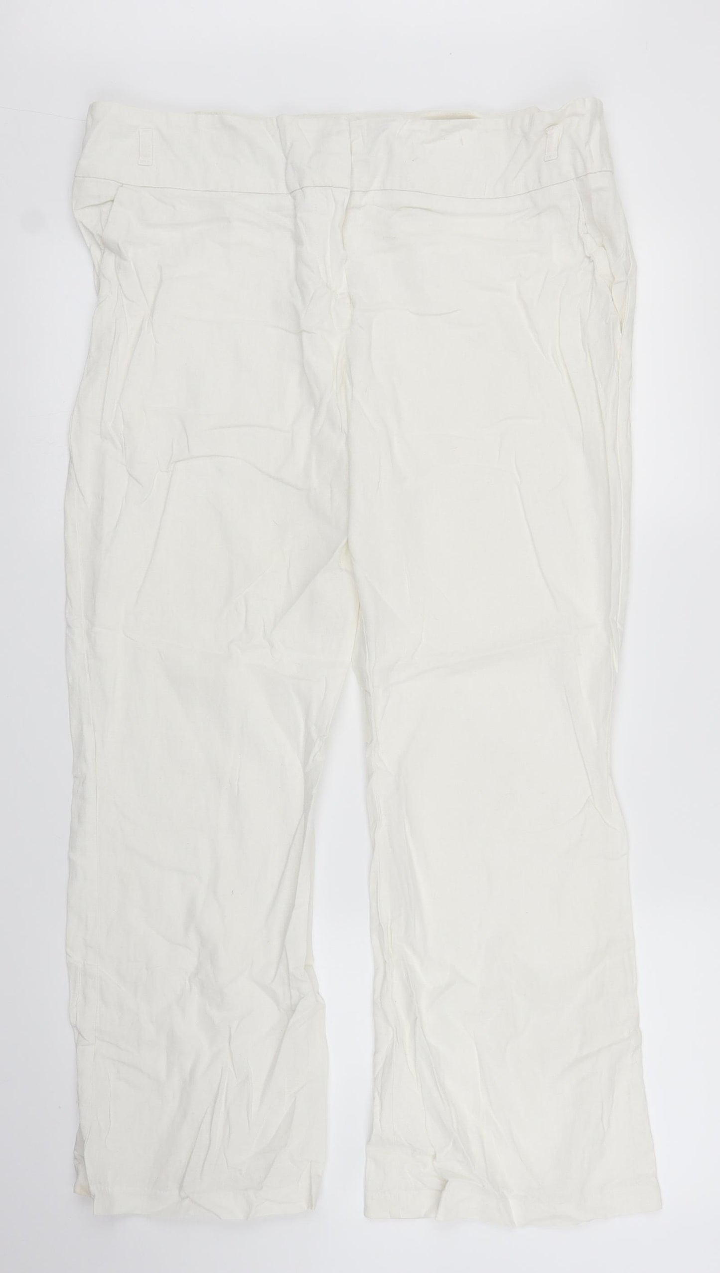 George Womens White   Trousers  Size 16 L27 in