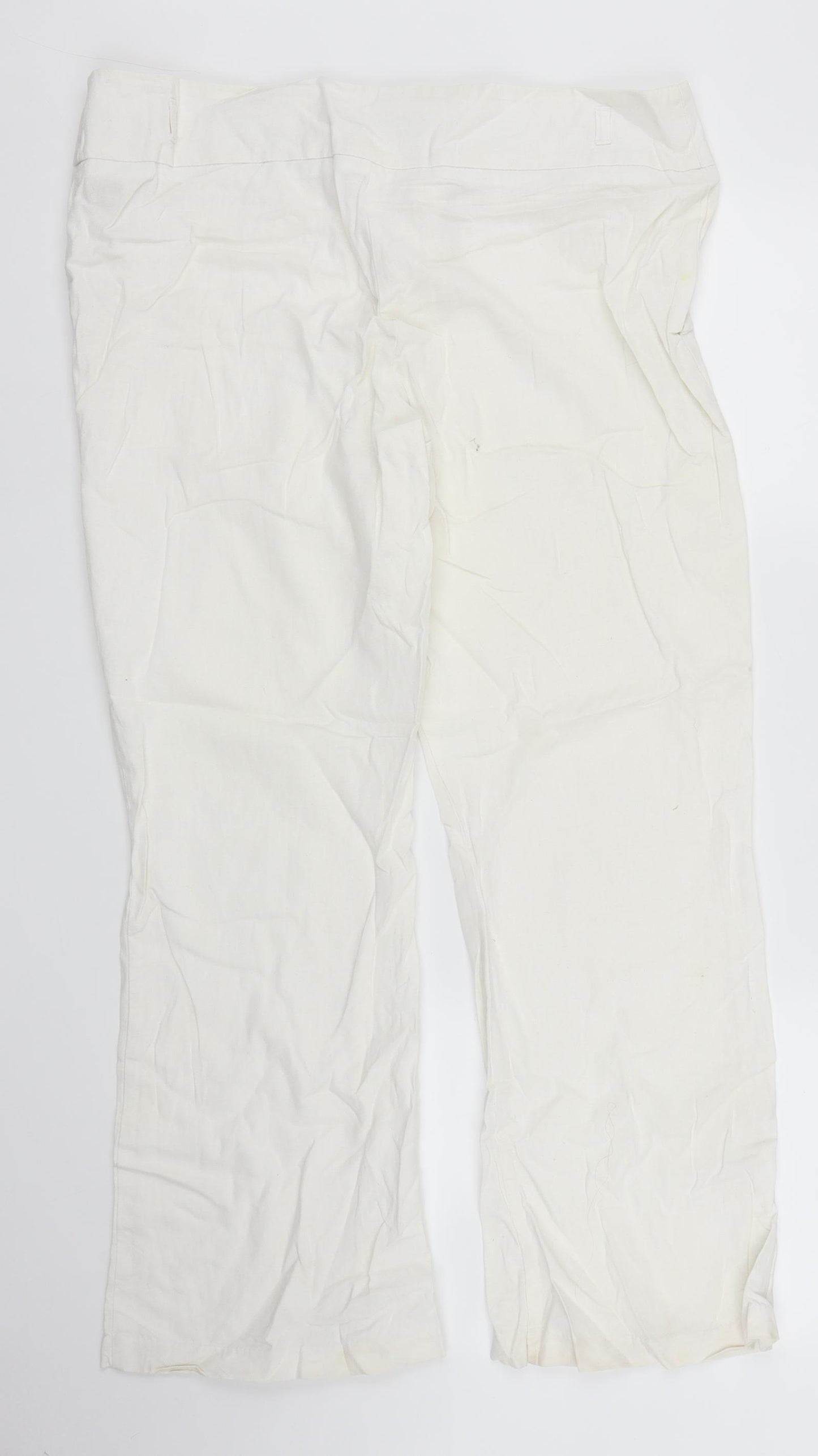 George Womens White   Trousers  Size 16 L27 in