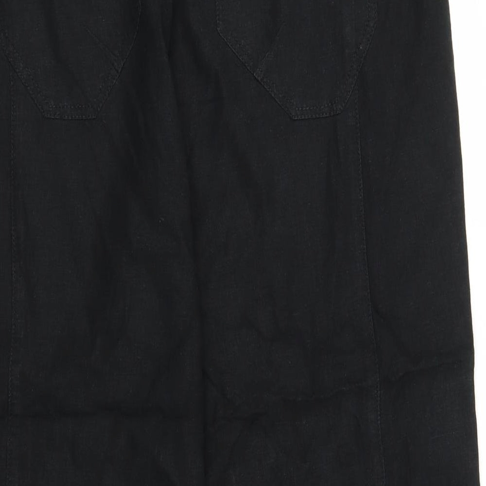 NEXT Womens Black   Capri Trousers Size 16 L27 in