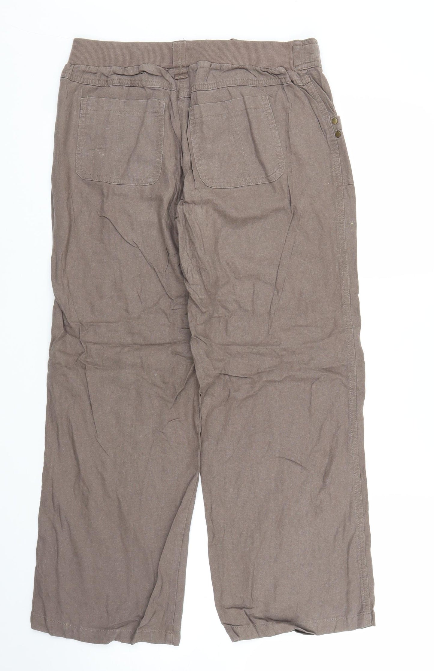 BHS Womens Brown   Capri Trousers Size 8 L24 in