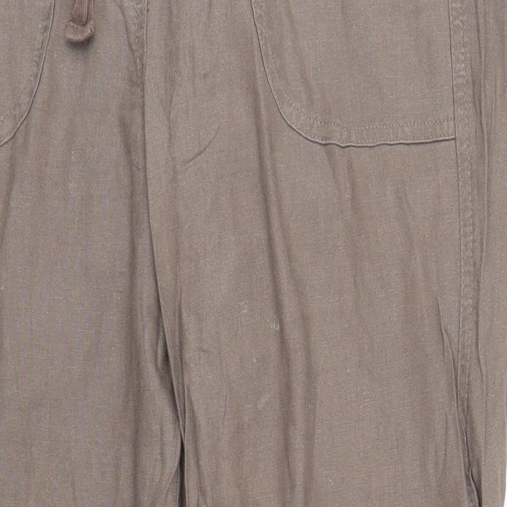 BHS Womens Brown   Capri Trousers Size 8 L24 in