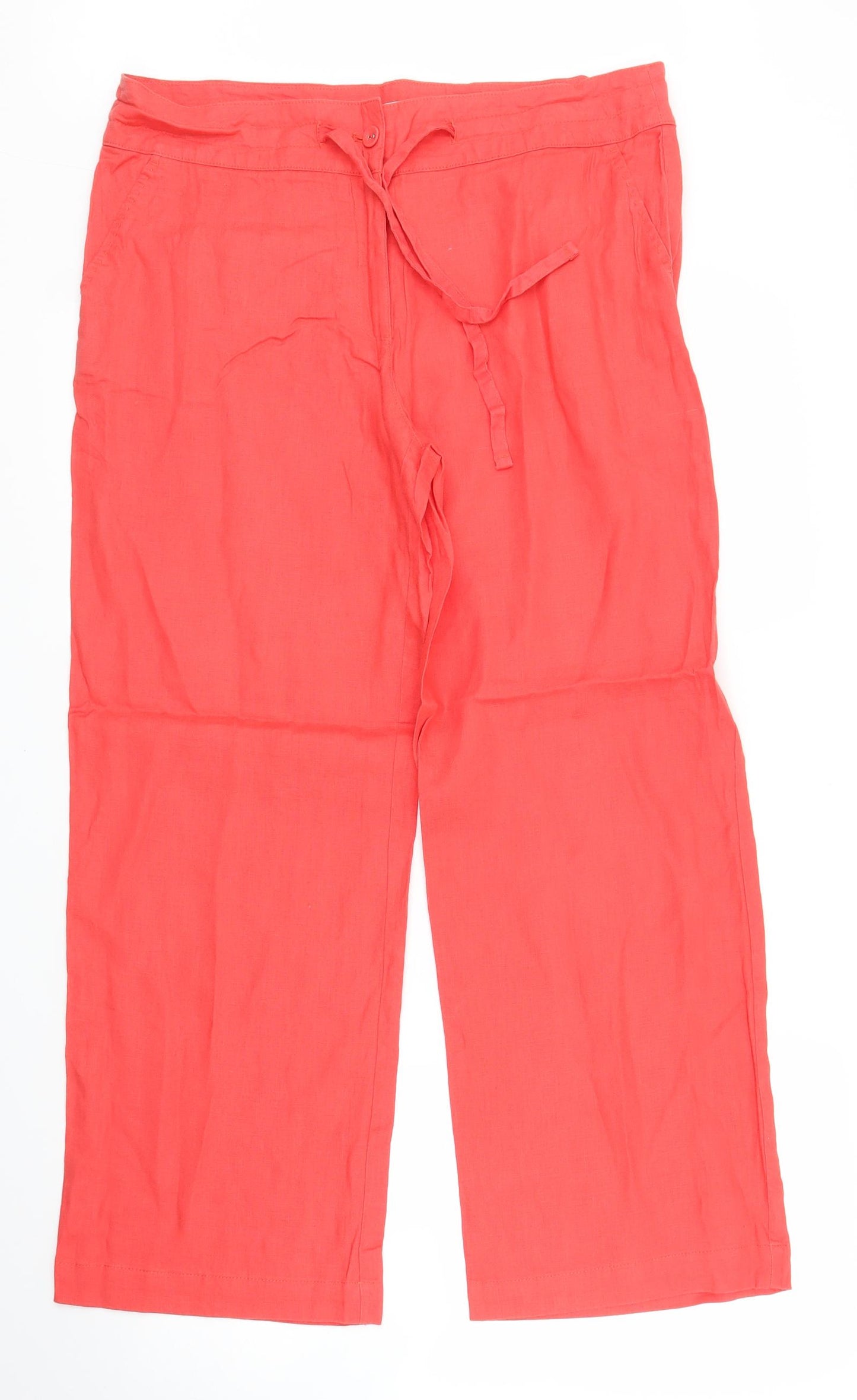 TU Womens Red   Trousers  Size 14 L26 in