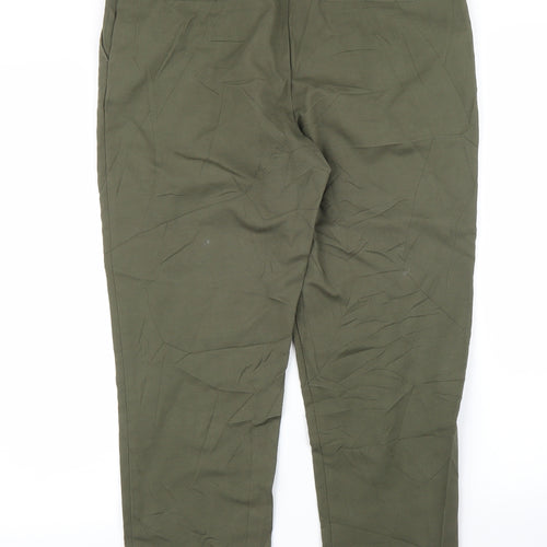 Warehouse Womens Green   Pedal Pusher Trousers Size 12 L24 in