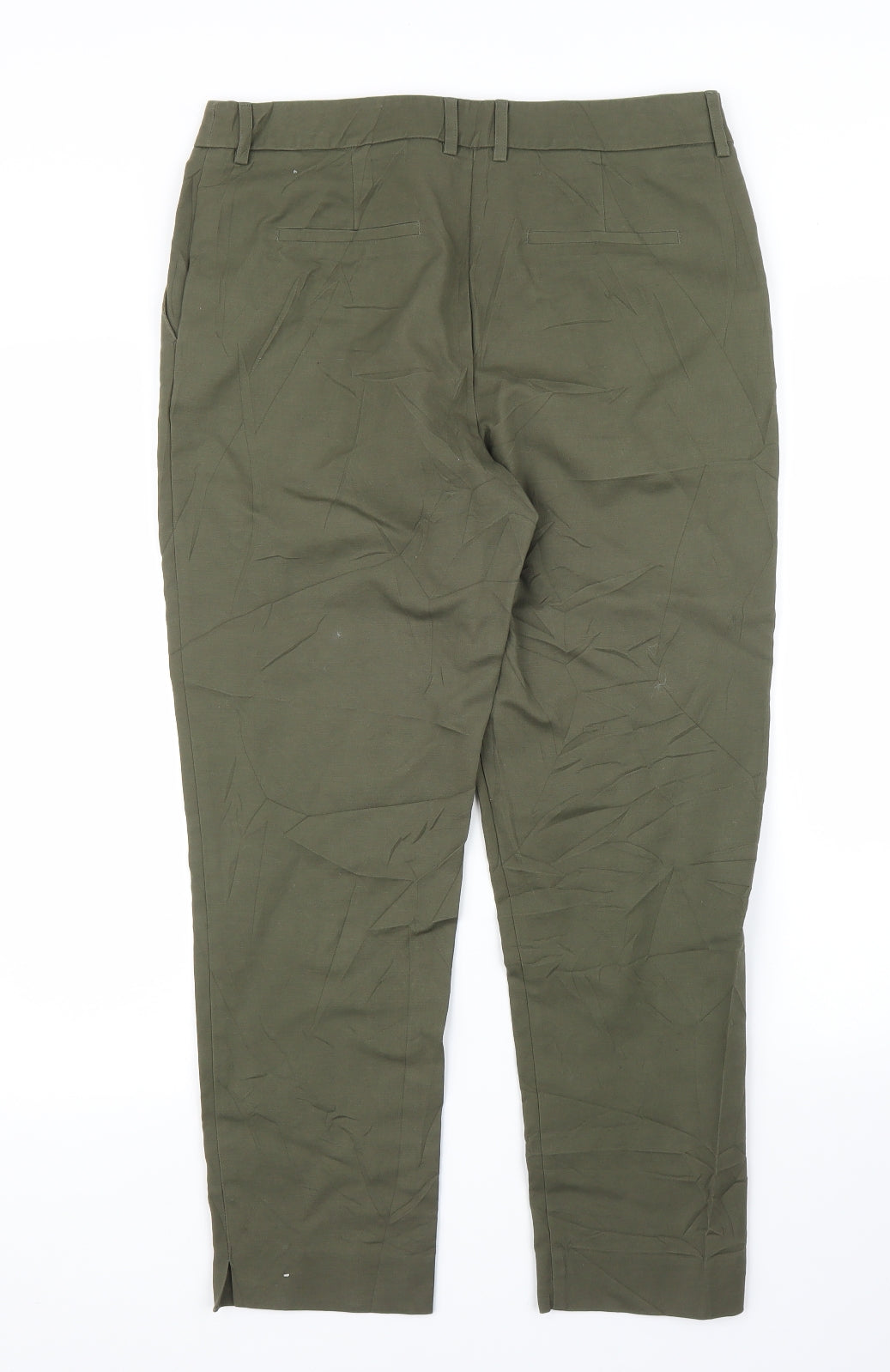 Warehouse Womens Green   Pedal Pusher Trousers Size 12 L24 in