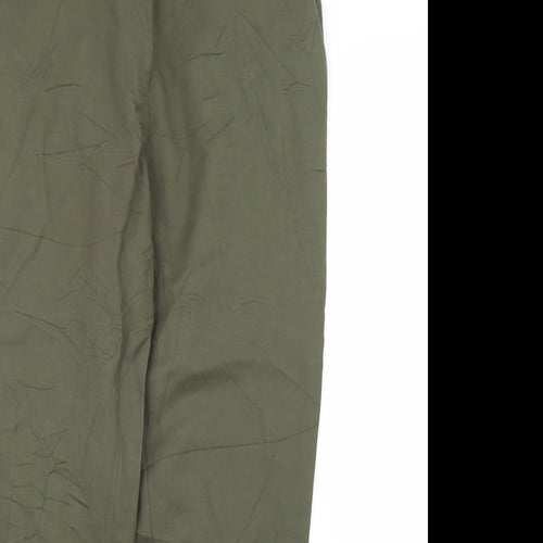 Warehouse Womens Green   Pedal Pusher Trousers Size 12 L24 in
