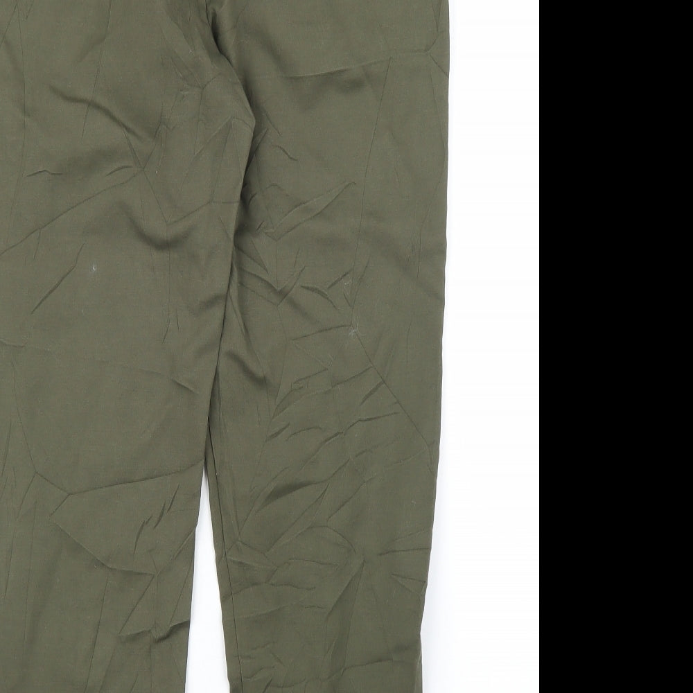 Warehouse Womens Green   Pedal Pusher Trousers Size 12 L24 in