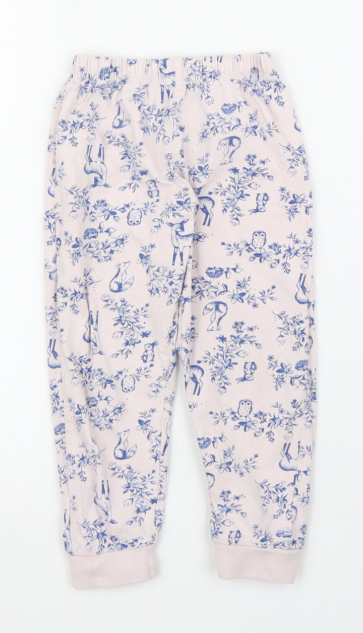 Nutmeg Girls Pink Solid Capri Pyjama Pants Size 3-4 Years