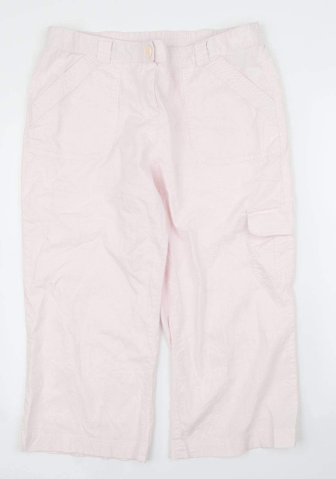 BHS Womens Pink   Capri Trousers Size 16 L20 in