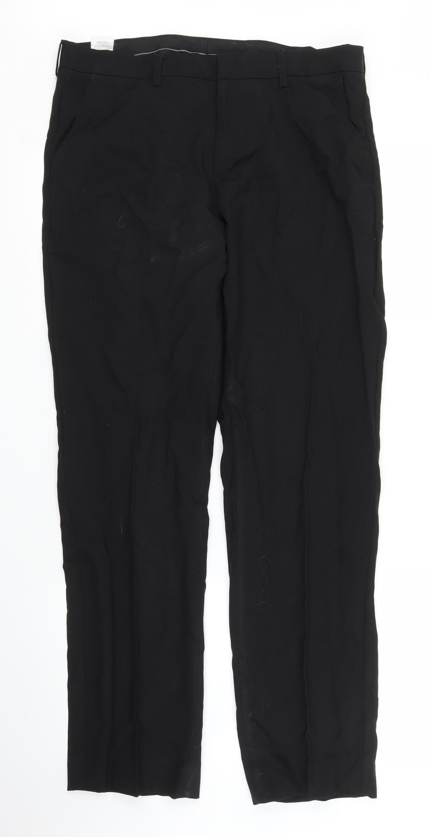 Peacocks Mens Black   Trousers  Size 34 in L29 in