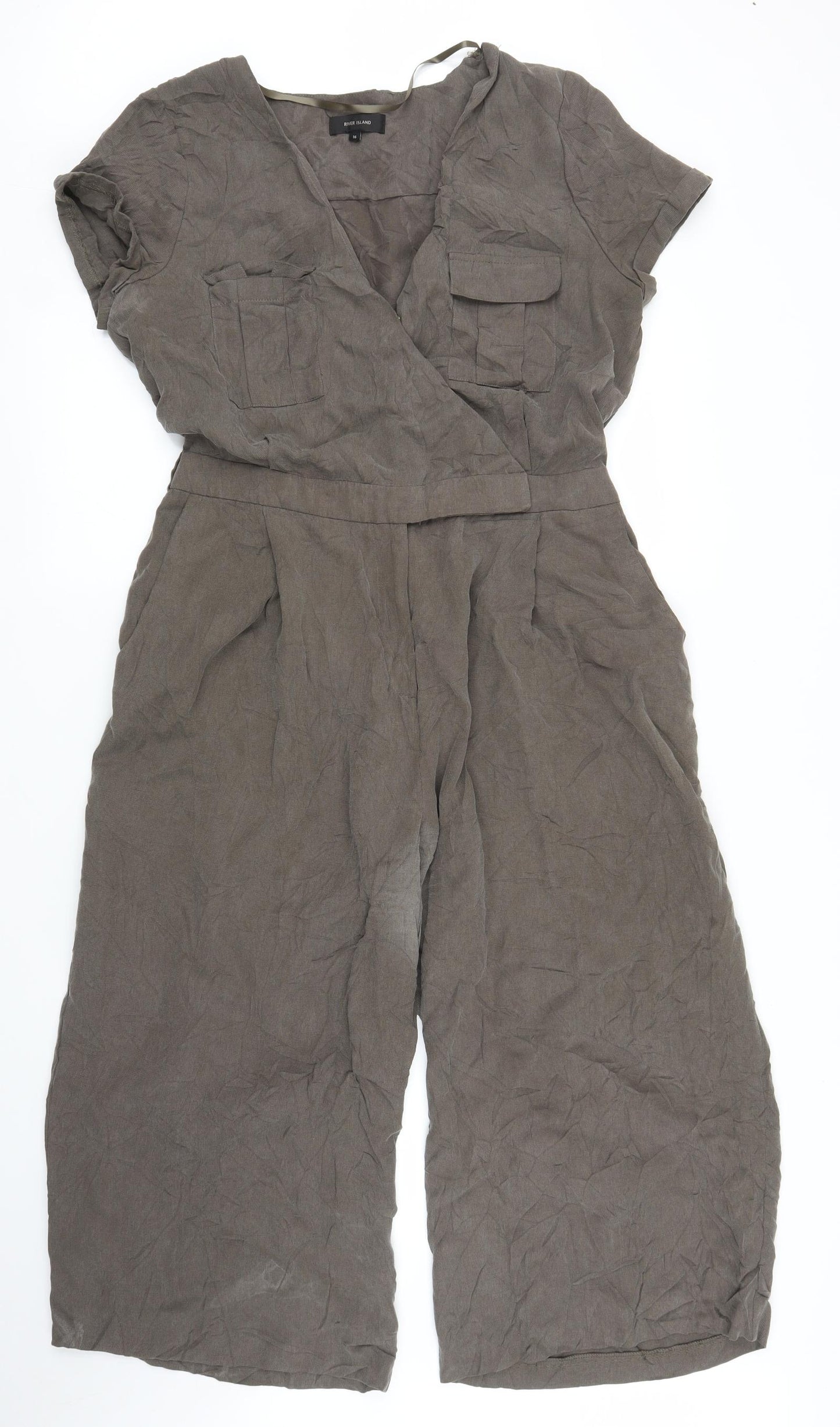 River Island Womens Green   Jumpsuit One-Piece Size 16