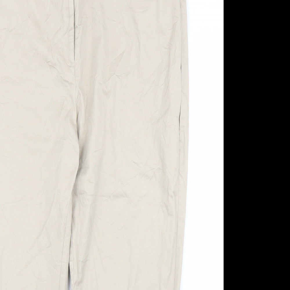M&Co Womens Beige   Pedal Pusher Trousers Size 18 L23 in