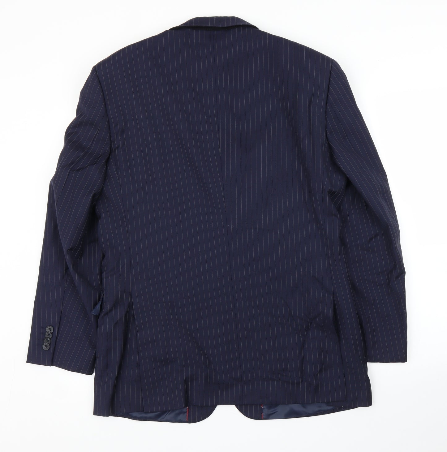 TM Lewin Mens Blue Striped  Jacket Suit Jacket Size 40