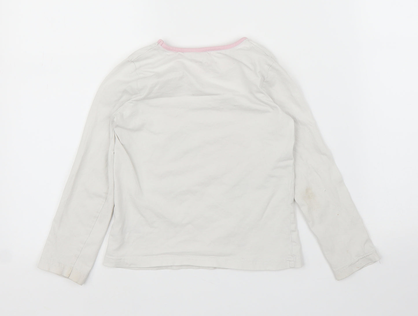 Nutmeg Girls White   Basic T-Shirt Size 5-6 Years