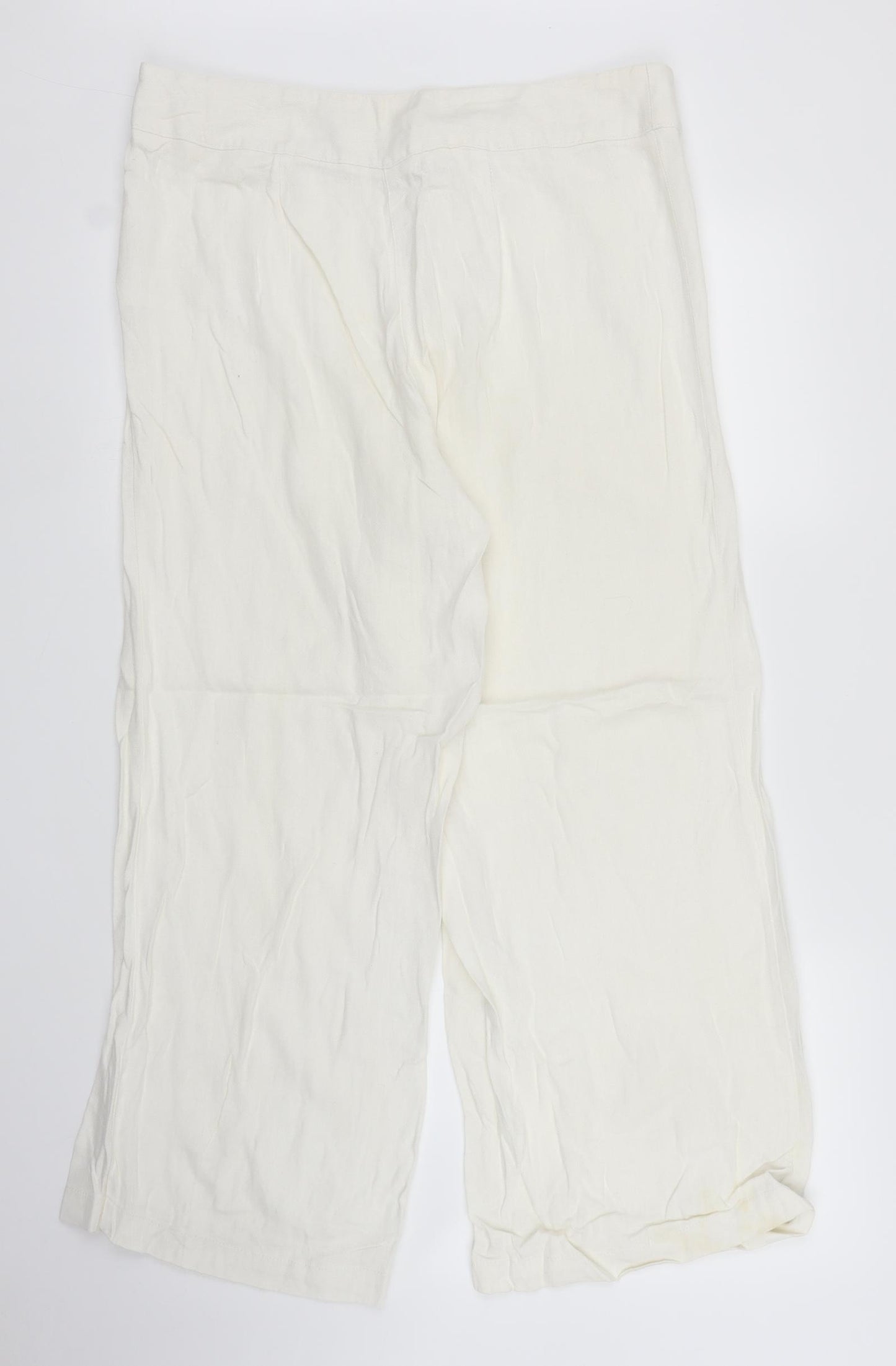 Mia Moda Womens White   Trousers  Size 14 L26 in