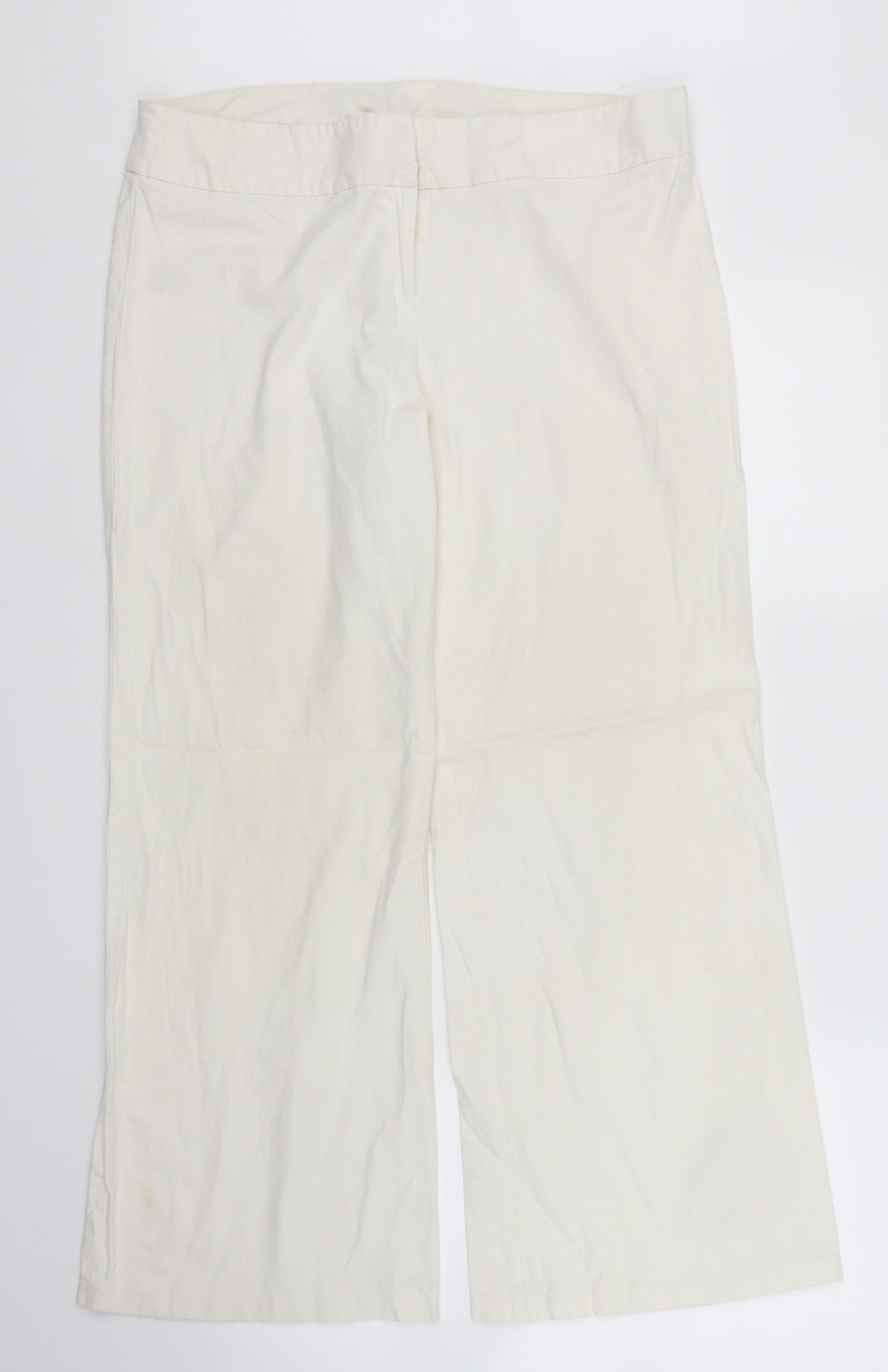 Preworn Womens White   Trousers  Size 32 in L26 in