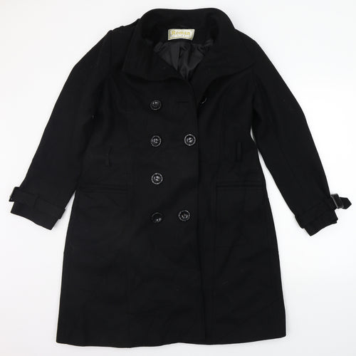 Roman Womens Black   Jacket Coat Size S