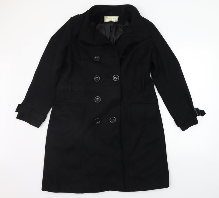 Roman Womens Black   Jacket Coat Size S