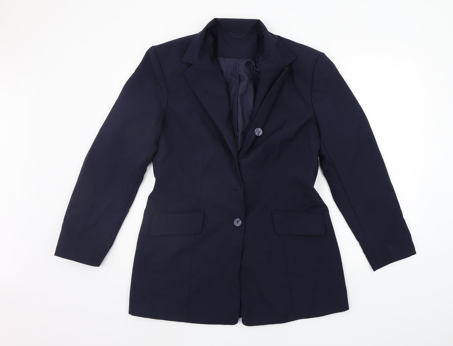 Preworn Womens Blue   Jacket Suit Jacket Size 14